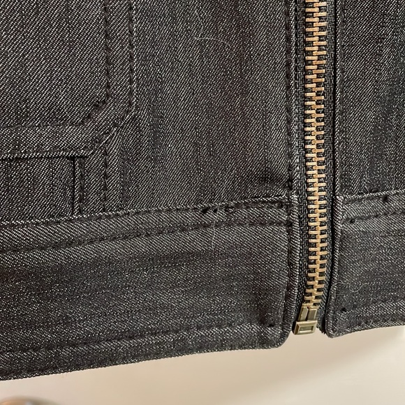 RUBY RD beaded Embellished Denim JEAN JACKET blazer coat With 2 pockets Size 6 - Picture 5 of 10